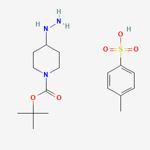 molecular formula C17H29N3O5S B3120190 叔丁基 4-肼基哌啶-1-羧酸酯 4-甲苯磺酸酯 CAS No. 2609842-67-1