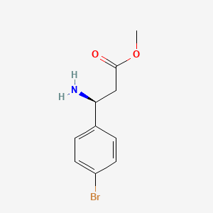 molecular formula C10H12BrNO2 B3120280 methyl (3S)-3-amino-3-(4-bromophenyl)propanoate CAS No. 261761-47-1