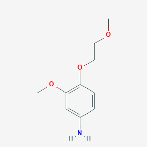 molecular formula C10H15NO3 B3120284 3-甲氧基-4-(2-甲氧基乙氧基)苯胺 CAS No. 26181-52-2