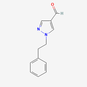 molecular formula C12H12N2O B3120286 1-(2-phenylethyl)-1H-pyrazole-4-carbaldehyde CAS No. 261948-17-8