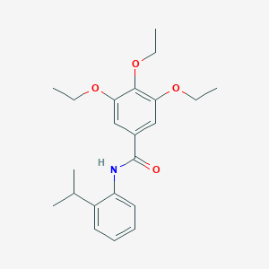 molecular formula C22H29NO4 B312029 3,4,5-triethoxy-N-(2-isopropylphenyl)benzamide 