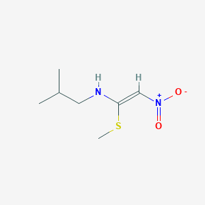molecular formula C7H14N2O2S B3120308 2-methyl-N-[(Z)-1-methylsulfanyl-2-nitroethenyl]propan-1-amine CAS No. 262276-97-1