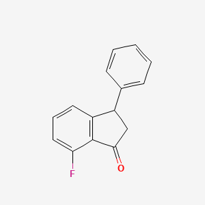molecular formula C15H11FO B3120336 7-Fluoro-3-phenyl-1-indanone CAS No. 262433-38-5