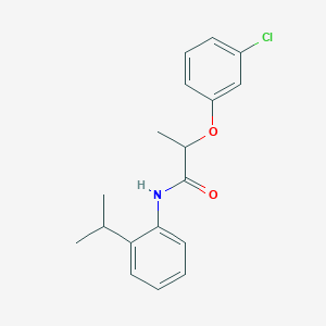 molecular formula C18H20ClNO2 B312034 2-(3-chlorophenoxy)-N-(2-isopropylphenyl)propanamide 