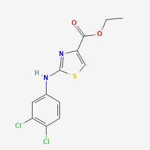 molecular formula C12H10Cl2N2O2S B3120354 2-(3,4-Dichloroanilino)thiazole-4-carboxylic acid ethyl ester CAS No. 262855-36-7