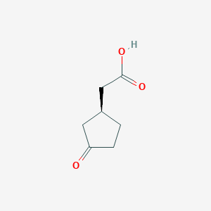 molecular formula C7H10O3 B3120360 (S)-2-(3-氧代环戊基)乙酸 CAS No. 2630-37-7