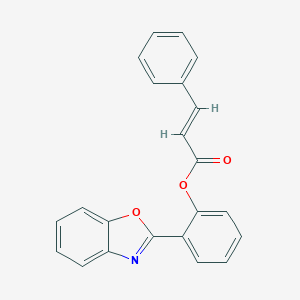 molecular formula C22H15NO3 B312037 2-(1,3-Benzoxazol-2-yl)phenyl 3-phenylacrylate 