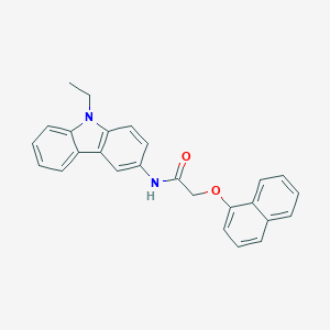 molecular formula C26H22N2O2 B312039 N-(9-ethyl-9H-carbazol-3-yl)-2-(1-naphthyloxy)acetamide 