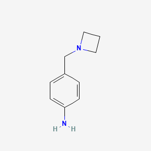 molecular formula C10H14N2 B3120396 4-[(Azetidin-1-yl)methyl]aniline CAS No. 263339-26-0