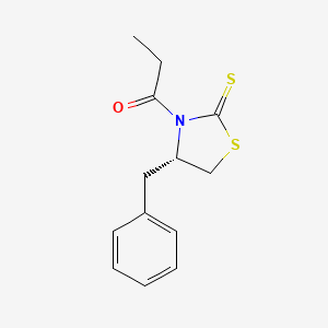 molecular formula C13H15NOS2 B3120445 (S)-4-Benzyl-3-propionyl-1,3-thiazolidine-2-thione CAS No. 263764-23-4