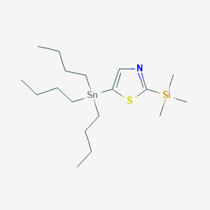 molecular formula C18H37NSSiSn B3120448 5-(三丁基锡基)-2-(三甲基甲硅烷基)噻唑 CAS No. 263868-71-9