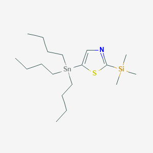 B3120448 5-(Tributylstannyl)-2-(trimethylsilyl)thiazole CAS No. 263868-71-9