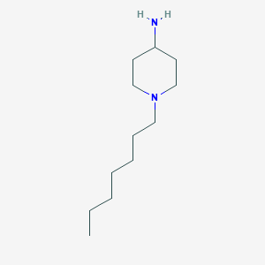 molecular formula C12H26N2 B3120473 1-Heptylpiperidin-4-amine CAS No. 264229-49-4
