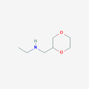 molecular formula C7H15NO2 B3120479 N-(1,4-Dioxan-2-ylmethyl)-N-ethylamine CAS No. 264254-05-9