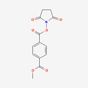 molecular formula C13H11NO6 B3120487 2,5-二氧代吡咯烷-1-基甲基对苯二甲酸酯 CAS No. 264270-90-8