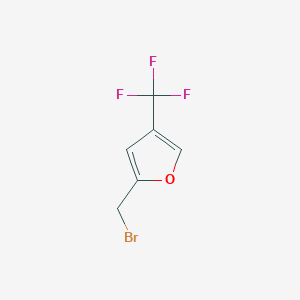 molecular formula C6H4BrF3O B3120498 2-(Bromomethyl)-4-(trifluoromethyl)furan CAS No. 26431-57-2