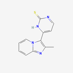 molecular formula C12H10N4S B3120500 6-(2-甲基-3-咪唑并[1,2-a]吡啶基)-1H-嘧啶-2-硫酮 CAS No. 264606-78-2