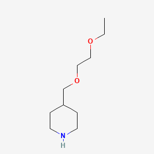 molecular formula C10H21NO2 B3120529 4-[(2-Ethoxyethoxy)methyl]piperidine CAS No. 265108-40-5