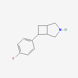 molecular formula C12H14FN B3120546 6-(4-Fluorophenyl)-3-azabicyclo[3.2.0]heptane CAS No. 265661-60-7