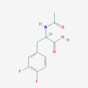 molecular formula C11H11F2NO3 B3120582 (S)-2-acetamido-3-(3,4-difluorophenyl)propanoic acid CAS No. 266360-51-4