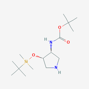 tert-Butyl N-[(3R,4S)-4-[(tert-Butyldimethylsilyl)oxy]pyrrolidin-3-yl]carbamate