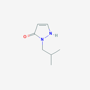 molecular formula C7H12N2O B3120649 1-(2-Methylpropyl)-1h-pyrazol-5-ol CAS No. 267882-22-4