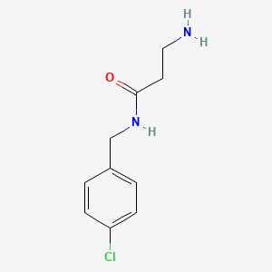 molecular formula C10H13ClN2O B3120756 3-amino-N-[(4-chlorophenyl)methyl]propanamide CAS No. 271591-63-0