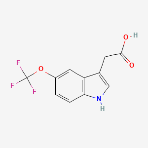 molecular formula C11H8F3NO3 B3120780 5-(Trifluoromethoxy)-1H-indole-3-acetic acid CAS No. 27269-41-6