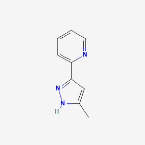 molecular formula C9H9N3 B3120786 2-(5-甲基-1H-吡唑-3-基)吡啶 CAS No. 27305-70-0