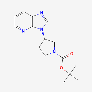molecular formula C15H20N4O2 B3120827 (S)-叔丁基 3-(3H-咪唑并[4,5-b]吡啶-3-基)吡咯烷-1-羧酸酯 CAS No. 273757-03-2