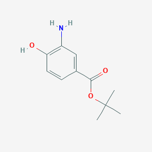 molecular formula C11H15NO3 B3120839 叔丁基3-氨基-4-羟基苯甲酸酯 CAS No. 273939-23-4