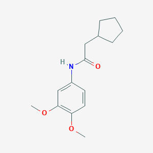 molecular formula C15H21NO3 B312093 2-cyclopentyl-N-(3,4-dimethoxyphenyl)acetamide 