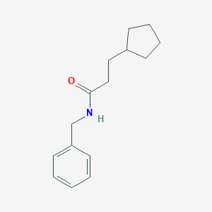 molecular formula C15H21NO B312099 N-benzyl-3-cyclopentylpropanamide 