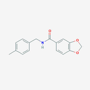 molecular formula C16H15NO3 B312100 N-(4-methylbenzyl)-1,3-benzodioxole-5-carboxamide 