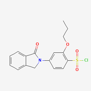 molecular formula C17H16ClNO4S B3121046 2-丙氧基-4-(1-氧代异吲哚-2-基)苯磺酸氯 CAS No. 277758-55-1