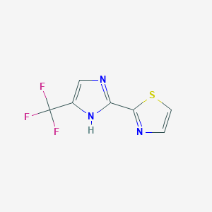 molecular formula C7H4F3N3S B3121086 2-(4-三氟甲基-1H-咪唑-2-基)-噻唑 CAS No. 279250-86-1