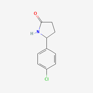 molecular formula C10H10ClNO B3121112 5-(4-Chlorophenyl)pyrrolidin-2-one CAS No. 279687-54-6