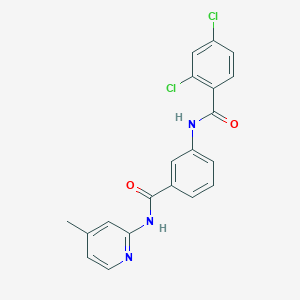 molecular formula C20H15Cl2N3O2 B312112 2,4-dichloro-N-(3-{[(4-methyl-2-pyridinyl)amino]carbonyl}phenyl)benzamide 