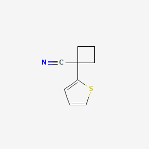 molecular formula C9H9NS B3121160 1-噻吩-2-基环丁烷腈 CAS No. 28049-65-2