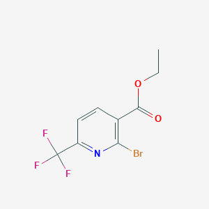 molecular formula C9H7BrF3NO2 B3121175 Ethyl 2-bromo-6-(trifluoromethyl)-3-pyridinecarboxylate CAS No. 280567-79-5