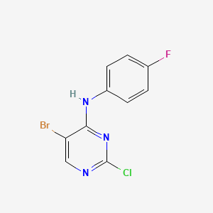 molecular formula C10H6BrClFN3 B3121181 5-Bromo-2-chloro-4-[(4-fluorophenyl)amino]pyrimidine CAS No. 280582-07-2