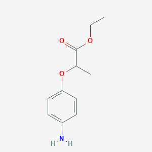 molecular formula C11H15NO3 B3121189 Ethyl 2-(4-aminophenoxy)propanoate CAS No. 28059-75-8