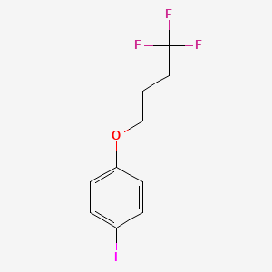 molecular formula C10H10F3IO B3121196 1-Iodo-4-(4,4,4-trifluorobutoxy)benzene CAS No. 280776-49-0