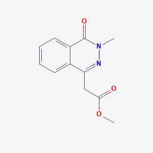 molecular formula C12H12N2O3 B3121200 Methyl 2-(3-methyl-4-oxo-3,4-dihydrophthalazin-1-yl)acetate CAS No. 28081-48-3