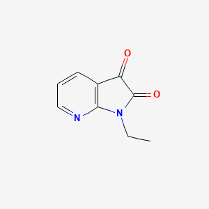 molecular formula C9H8N2O2 B3121206 1-Ethyl-1H-pyrrolo[2,3-b]pyridine-2,3-dione CAS No. 281192-95-8