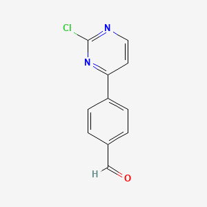 molecular formula C11H7ClN2O B3121221 4-(2-Chloro-pyrimidin-4-yl)-benzaldehyde CAS No. 281232-93-7