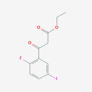 molecular formula C11H10FIO3 B3121233 Ethyl 3-(2-fluoro-5-iodophenyl)-3-oxopropanoate CAS No. 281652-05-9