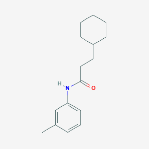 molecular formula C16H23NO B312124 3-cyclohexyl-N-(3-methylphenyl)propanamide 