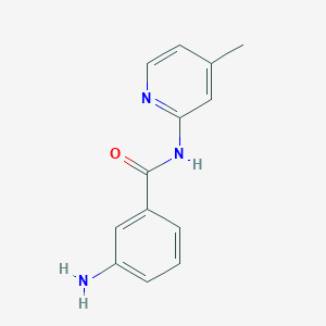 molecular formula C13H13N3O B312135 3-amino-N-(4-methyl-2-pyridinyl)benzamide 