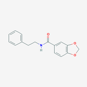 molecular formula C16H15NO3 B312137 N-(2-苯乙基)-1,3-苯并二氧杂环戊二烯-5-羧酰胺 